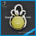 Factory Price S925 One Yellow Stone Pendant